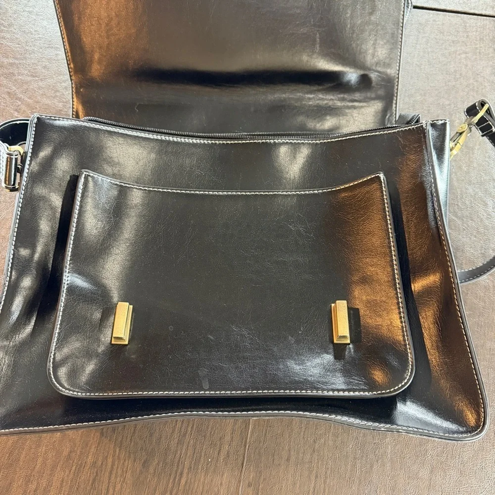 Ecosusi Women's Faux Leather Classic Big Briefcase Black